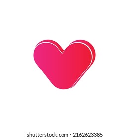 Heart, love icon logo  free vector design