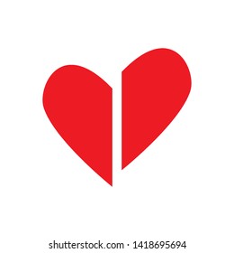 heart love icon logo vector design template