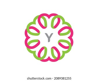 Heart Love icon Logo Vector design Illustration Template initial with Letter Y