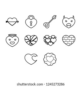 Heart and Love Icon Set