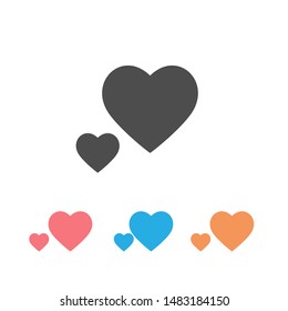 Heart Love Icon Set Vector Illustration