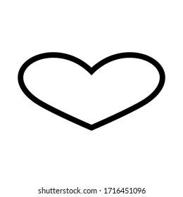 Heart and Love Icon Symbol isolated white background. vector illustration. color editable.