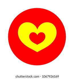 heart love icon - heart symbol, valentine day - romance illustration isolated