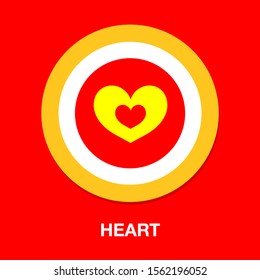 heart love icon - heart symbol, valentine day - romance illustration isolated