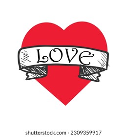 heart love icon - heart symbol, valentine day - romance illustration isolated