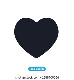 heart love icon template color editable. Valentine hearth symbol vector illustration for graphic and web design.