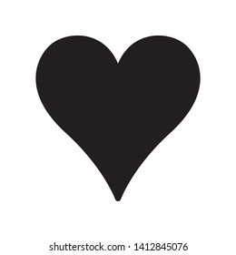 Heart, love icon in trendy flat style design. Vector graphic illustration. Suitable for website design, logo, app, and ui. EPS 10.