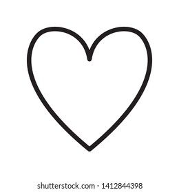 Heart, love icon in trendy outline style design. Vector graphic illustration. Suitable for website design, logo, app, and ui. Editable vector stroke. EPS 10.