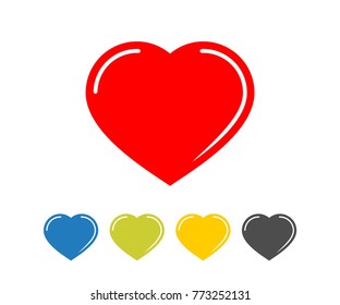 Heart love Icon. Valentine card vector. Illustration Graphic red hearts love vector. Gesign Layout romantic love heart for Valentines day