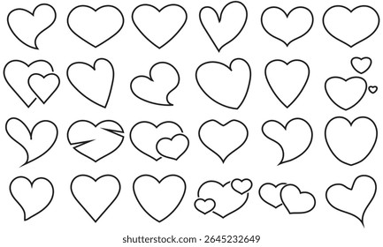 Icône amour du coeur. diviseur de Saint-Valentin. Pictogrammes et infographies pour les applications mobiles. illustration vectorielle.	