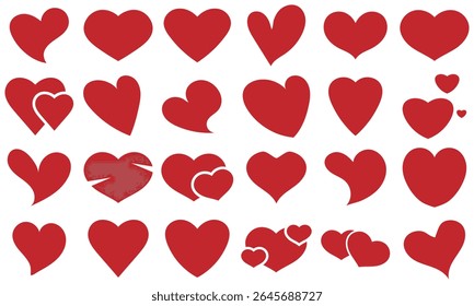 Icône amour du coeur. diviseur de Saint-Valentin. Pictogrammes et infographies pour les applications mobiles. illustration vectorielle.	