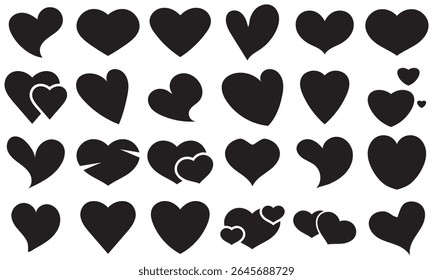 Icône amour du coeur. diviseur de Saint-Valentin. Pictogrammes et infographies pour les applications mobiles. illustration vectorielle.	