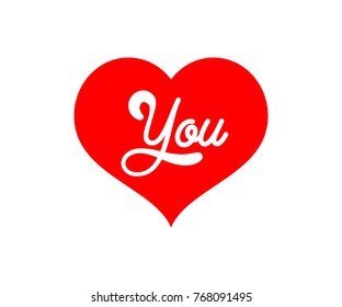 Heart love Icon. Valentines vector. Illustration red hearts love you