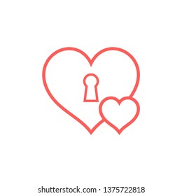Heart love icon vector
