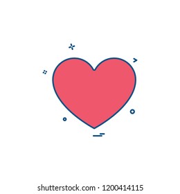 heart love icon vector design