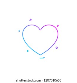 heart love icon vector design