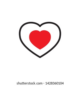 heart love icon vector design template