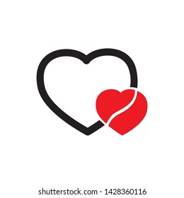 heart love icon vector design template