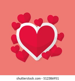 Heart love icon vector illustration graphic design