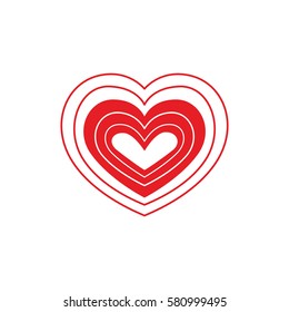 Heart and love icon vector illustration graphic design
