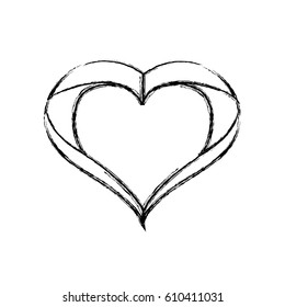 Heart and love icon vector illustration graphic design