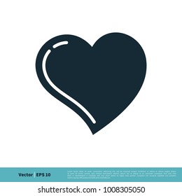 Heart Love Icon Vector Logo Template Illustration Design. Vector EPS 10.