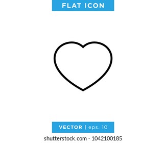 Heart Love Icon Vector Logo Template