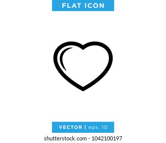 Heart Love Icon Vector Logo Template