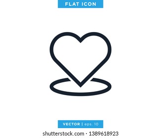 Heart Love Icon Vector Logo Design Template