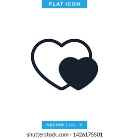 Heart Love Icon Vector Logo Design Template.