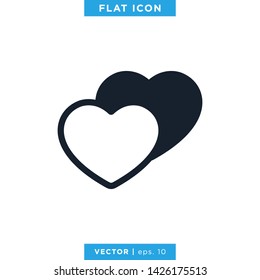 Heart Love Icon Vector Logo Design Template.