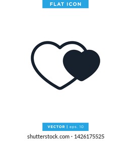 Heart Love Icon Vector Logo Design Template.