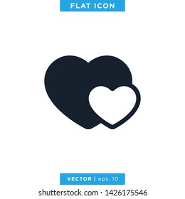 Heart Love Icon Vector Logo Design Template.