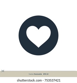 Heart Love Icon Vector Logo Template Illustration Design. Vector EPS 10.