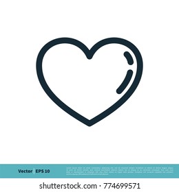 Heart Love Icon Vector Logo Template Illustration Design. Vector EPS 10.