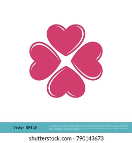 Heart Love Icon Vector Logo Template Illustration Design. Vector EPS 10.