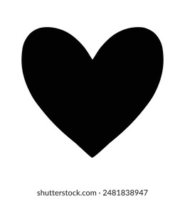 Corazón Amor ícono Vector silueta