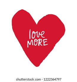 Heart and love inscription, paper cutout style, isolated decor elements. Vector illustration, clipart. Good for mugs, t-shirts, notebooks, posters, postcards social media post.