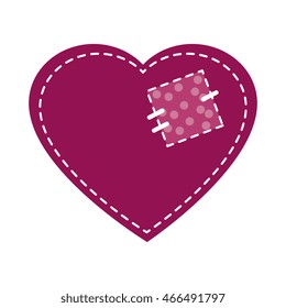 heart love , isolated flat icon design vector illustration