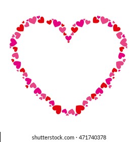 Herzenliebe Vektorillustration-Design einzeln auf Symbolen