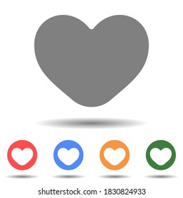 Corazón, amor conjunto de iconos vectoriales aislados