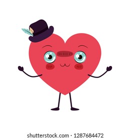 heart love kawaii character