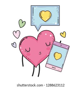 heart love kawaii character