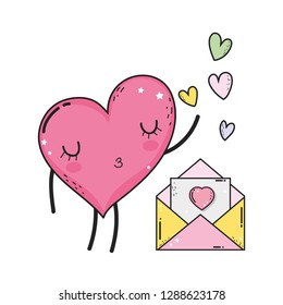 heart love kawaii character