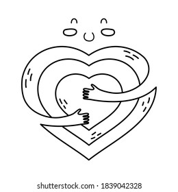 heart love kawaii character icon vector illustration design