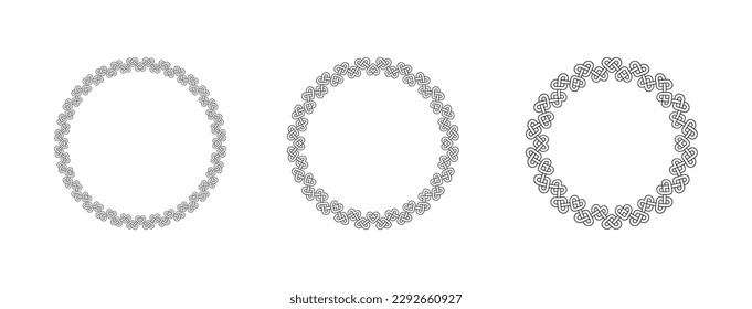 Ilustración del vector de fondo de borde redondeado del patrón de circulo del corazón del Knot del amor