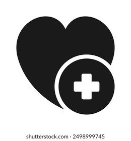 heart love life icon vector. health medical care sign illustration. color editable