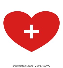 heart love life icon vector set health medical help charity support donation care sign illustration