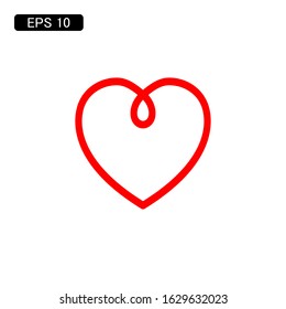 heart love like icon vector illustration logo template