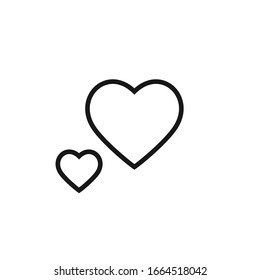 Heart Love Line Icon Vector Illustration